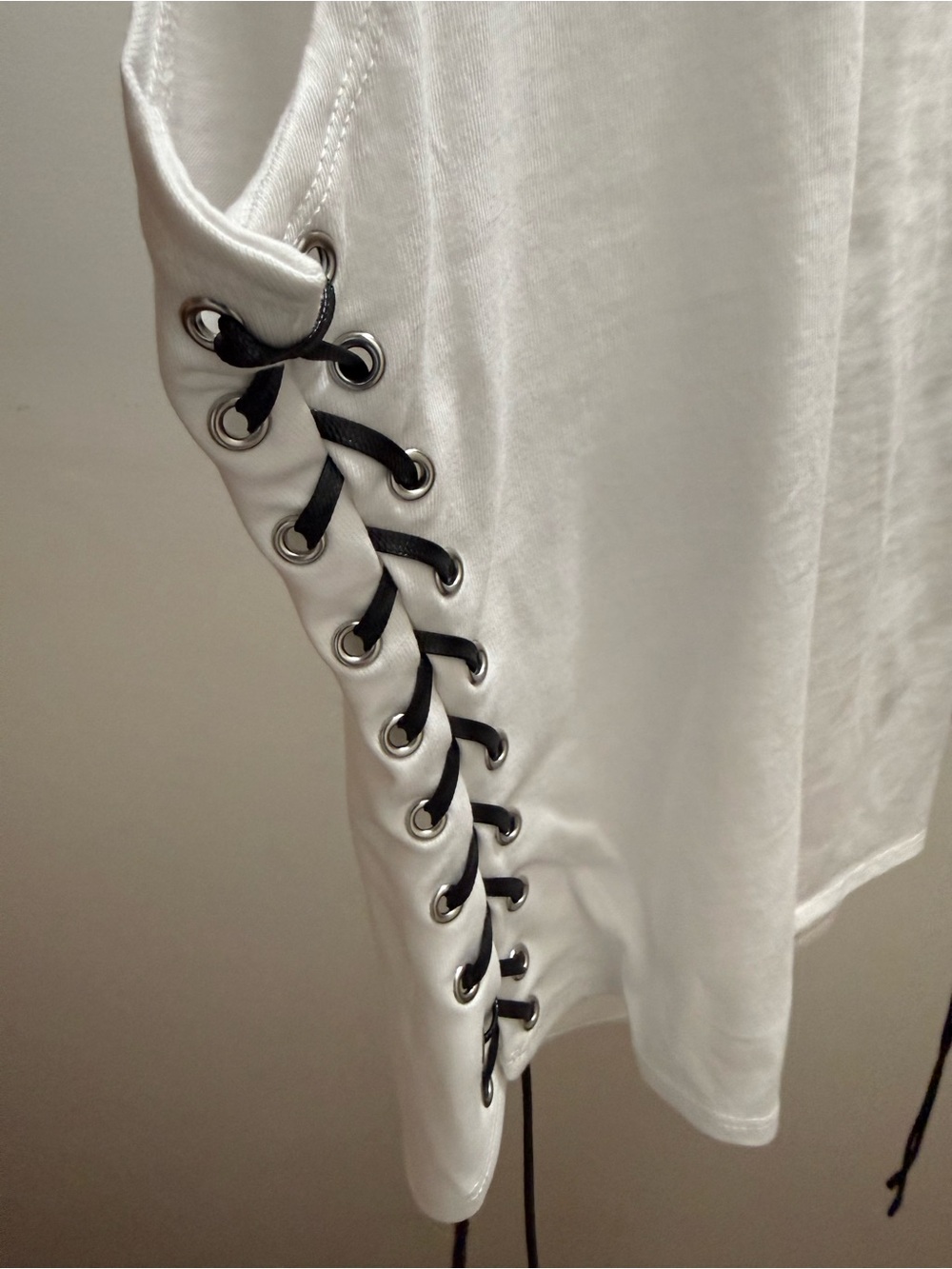 STELLA MCCARTNEY X H&M Rock Royalty Lace-Up Studded Top NWT - Picture 3 of 5